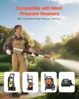 Product image of Pressure Washer Telescoping Wand, 18 Ft, with Brush Head