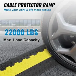 Product image of VEVOR 2-Channel Cable Protector Ramp, 22000 Lbs Load, TPU