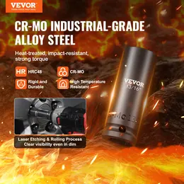 Product image of VEVOR 130-Piece 6-Point Impact Socket and Bit Tool Kit