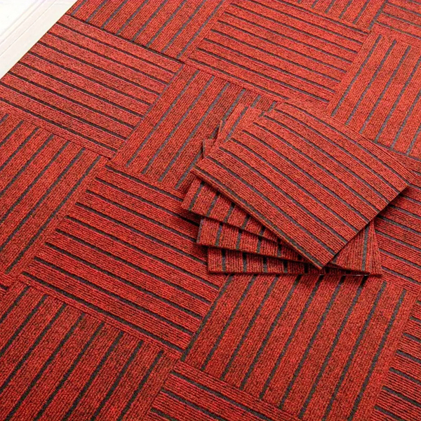 Main product image of Self-Adhesive Red Seven-Stripe Carpet Floor Mat Slice