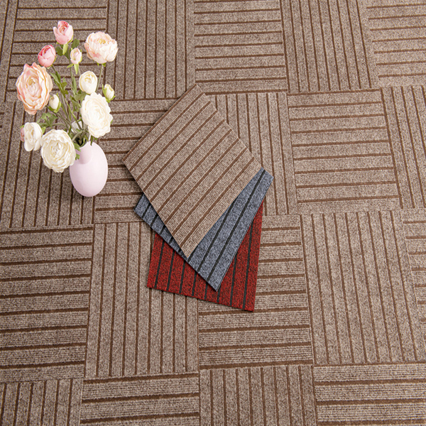 Main product image of Brown Self-adhesive Carpet Floor Mat, Seven Stripe Pattern
