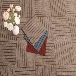 Product image of Brown Self-adhesive Carpet Floor Mat, Seven Stripe Pattern