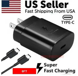 Product image of 25W USB C Wall Charger with 6FT Cable for Samsung Galaxy S20, S21, S22