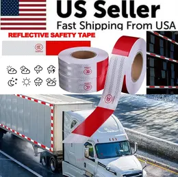 Product image of Red White Reflective Safety Conspicuity Tape for Vehicles