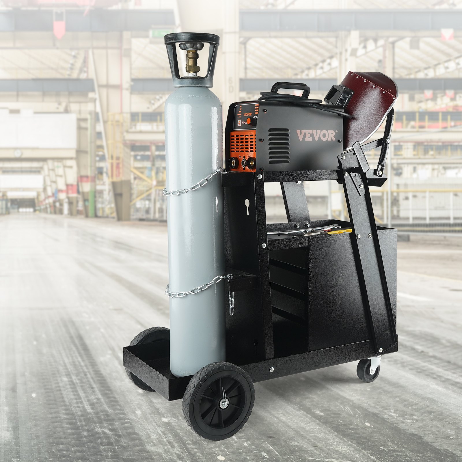 Main product image of Welding Cart, 2-Tier, 4 Drawers, 265 lbs Capacity, Swivel Wheels