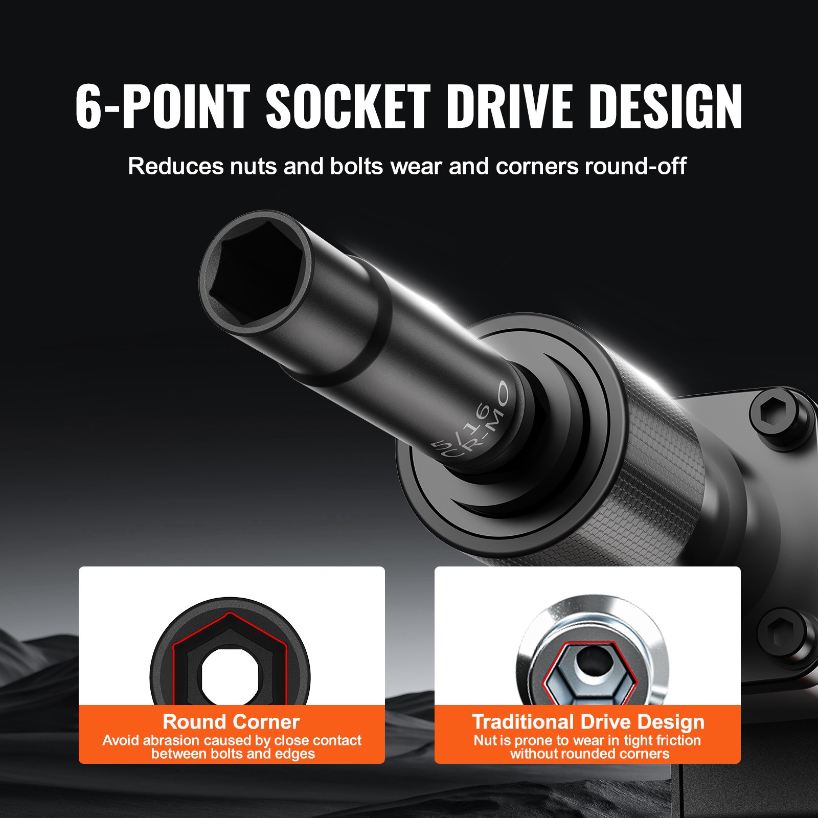 Main product image of 48-Piece 6-Point Impact Socket Set with Case