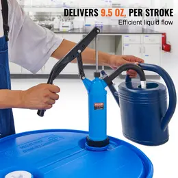 Product image of Lever-Action Drum Pump, 9.5 Oz/Stroke, 5-55 Gallon Drums, Suction Tube & Hose
