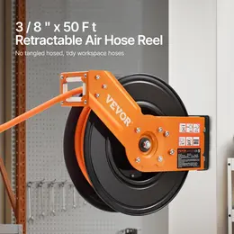 Product image of Retractable Rubber Air Hose Reel, 300 PSI Max