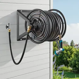 Product image of 200ft Wall Mounted Manual Hose Reel with Brass Fittings