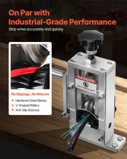 Product image of Manual Wire Stripper Stripping Machine 0.06-1 In Hand Crank Or Drill Powered