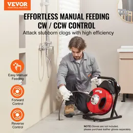 Product image of 50FT Manual Feed Drain Cleaner Machine with 4 Cutters