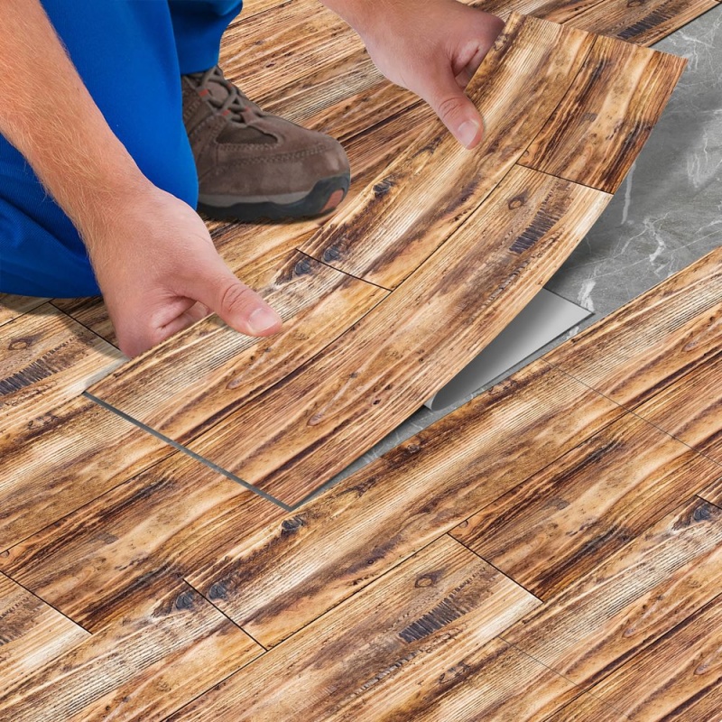 Main product image of Wear-Resistant Wood Grain Peel and Stick Floor Tiles