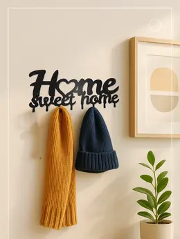 Product image of Adhesive Metal Key Holder, Wall Mount Installation