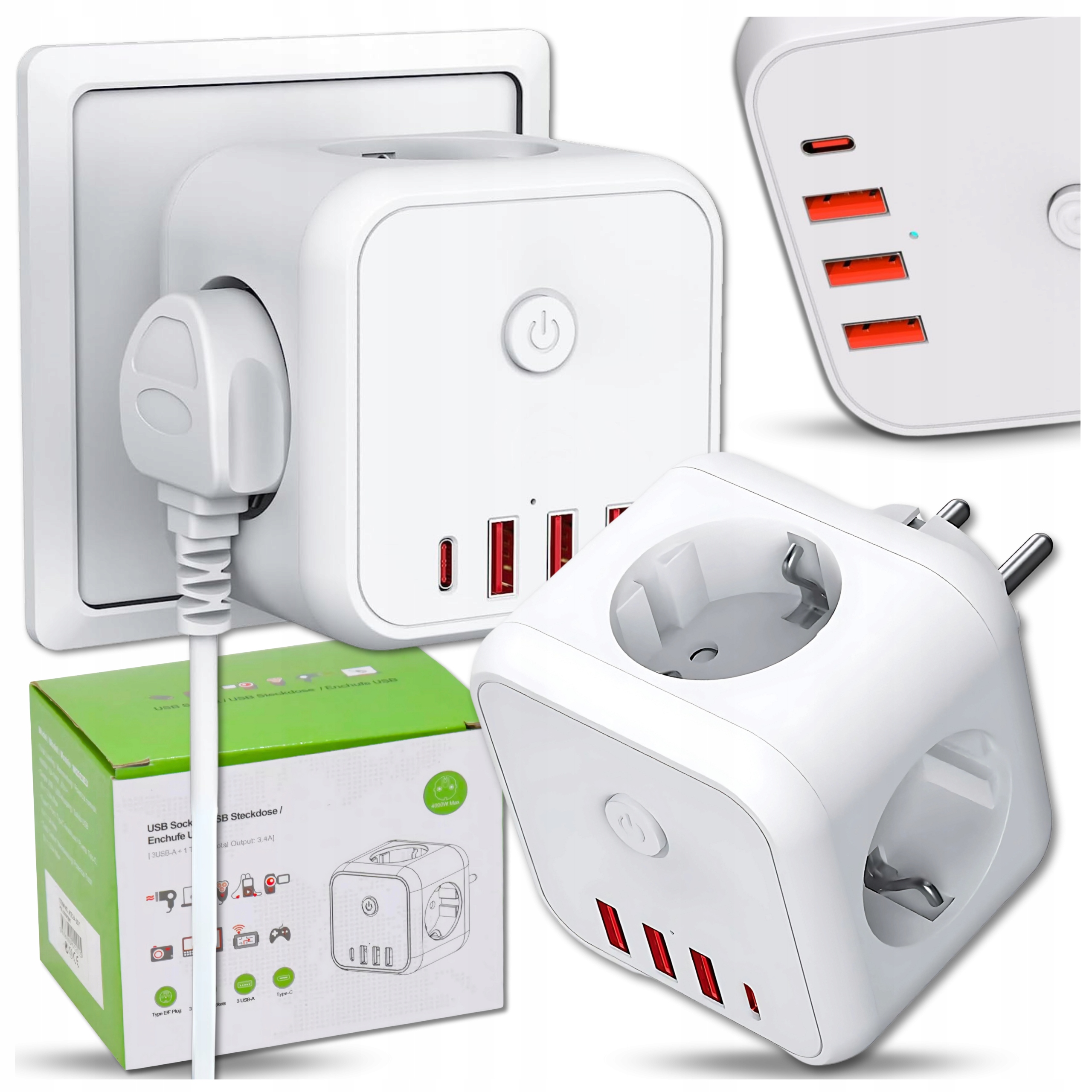 Main product image of 7-in-1 Electrical Socket Adapter, 250V 4000W