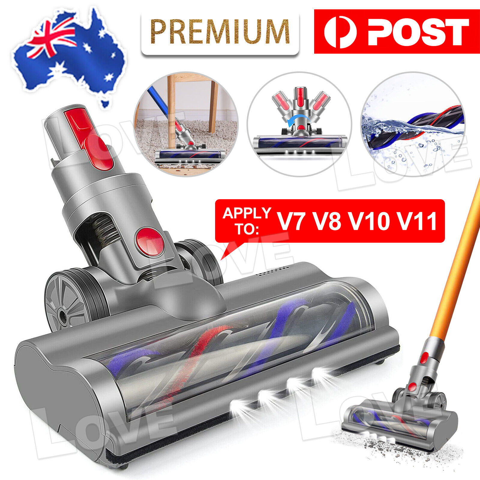 Main product image of Electric LED Floor Carpet Brush Head for V7 V8 V10 V11 V15