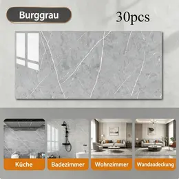 Product image of 30-Pack Gray Self-Adhesive Tiles, 2mm Thick, 30 x 60 cm