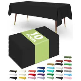 Product image of Disposable Plastic Tablecloths, 10-Pack for Industrial and Event Use