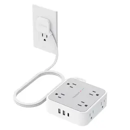 Product image of Surge Protector Power Strip, 900J Protection, 5 Ft Cord