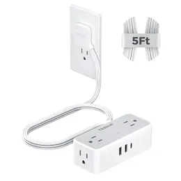 Product image of 5 Ft Power Strip Extension Cord with 900J Surge Protection