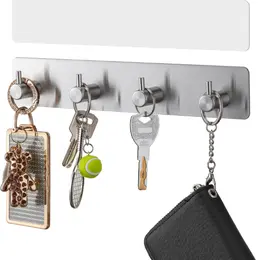 Product image of Adhesive 4-Hook Key Holder for Wall Mounting