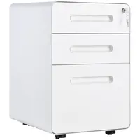 Product image of Pre-Assembled 3-Drawer Lockable File Cabinet, A4/Letter/Legal, White
