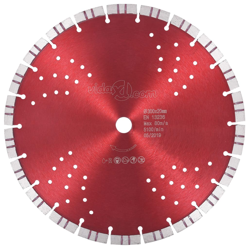 Main product image of 300 mm Diamond Cutting Disc with Turbo Rim and Cooling Holes