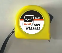 Product image of 2m x 12.5mm Tape Measure with Yellow Polypropylene Case