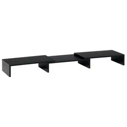 Product image of Dual Monitor Stand Riser, Adjustable Length and Angle, Black