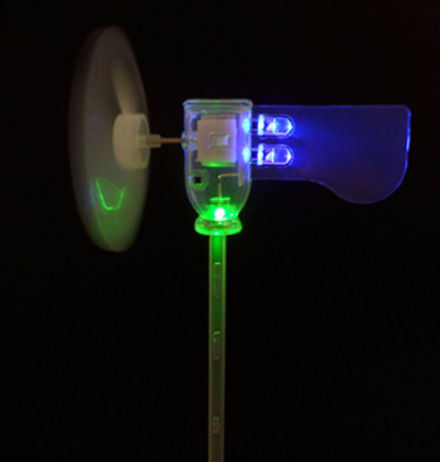 Main product image of Vertical Wind Turbine Kit with DC Motor, Wind Blades, LED