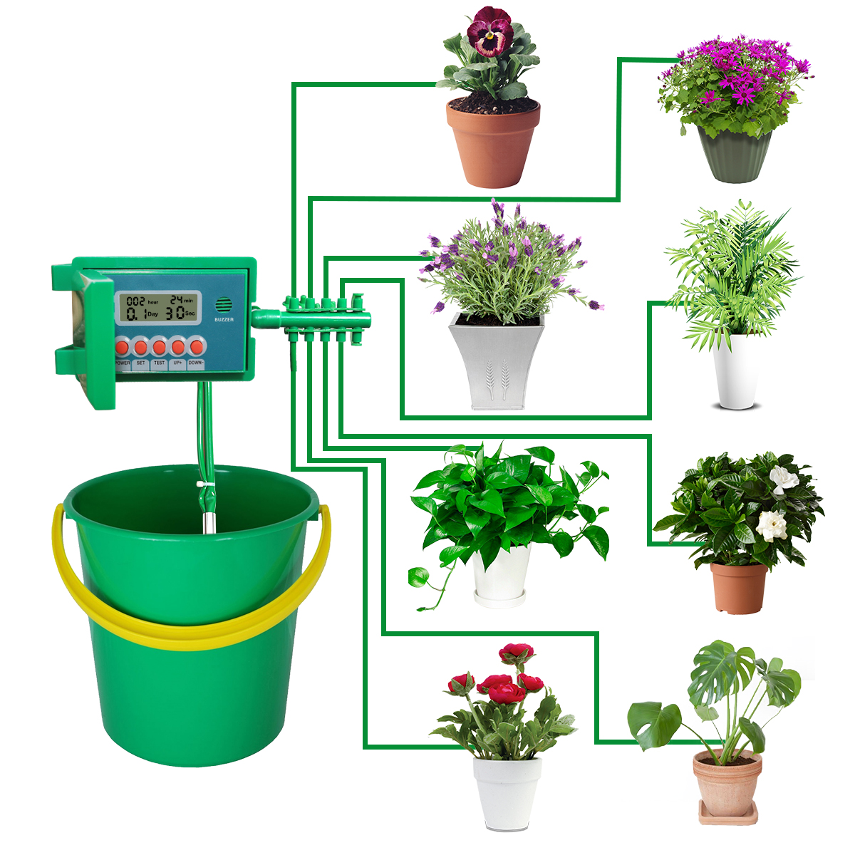 Main product image of Drip Irrigation Watering System Kit with Smart Controller