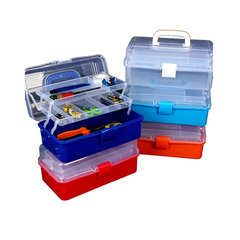 Main product image of Large 2-Layer Plastic Storage Box for Tools and Supplies
