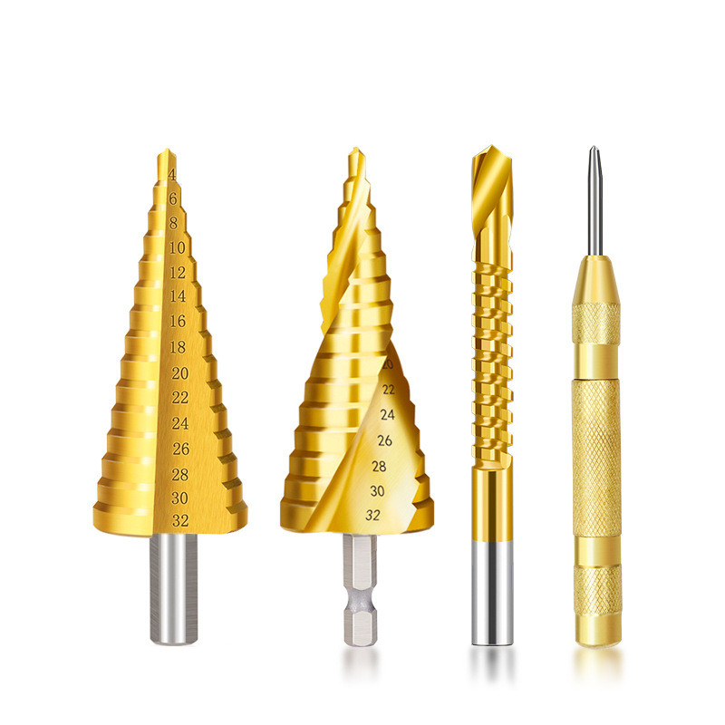 Main product image of Cone drill bit set for drilling and enlarging holes in sheet metal and plastics