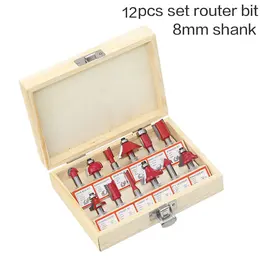 Product image of 12-Piece Trimming Machine Woodworking Router Bit Set