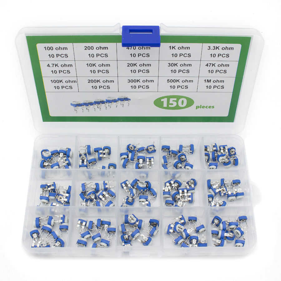 Main product image of Adjustable Resistor Assortment Kit, 6mm, Blue/White