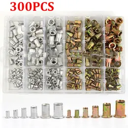 Product image of Aluminum & Zinc-Plated Steel Blind Rivet Nut Assortment, M3-M10 Flat Head