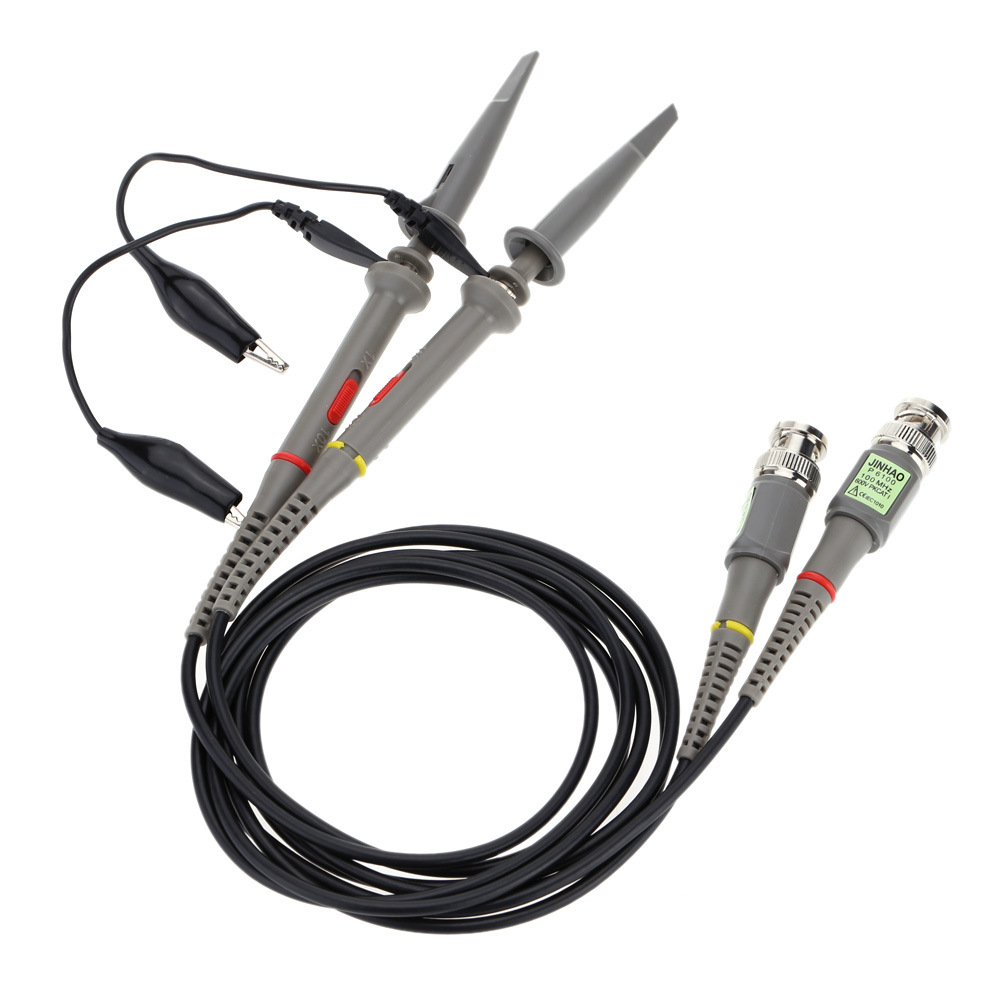Main product image of P6100 Oscilloscope Probes, 1X/10X, 100MHz, with Alligator Clips, 2-Pack