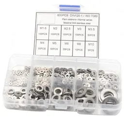 Product image of 304 Stainless Steel Flat Washer Assortment, M1.6-M10