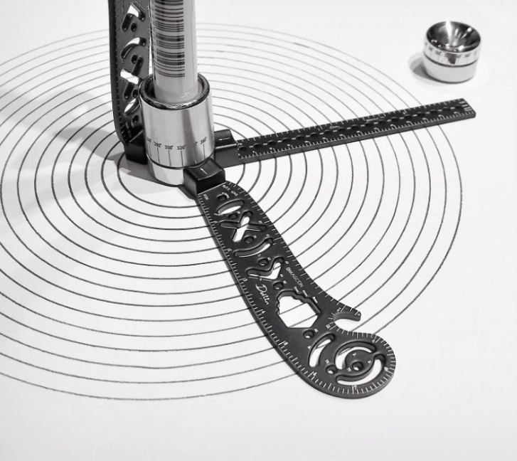 Main product image of Geometric Drawing Tool with Ruler, Compass, and Pattern Stencils