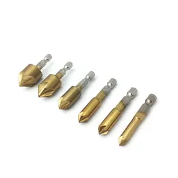 Product image of Six-Piece Woodworking Hole Saw and Chamfering Tool Set