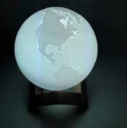 Product image of 3D Printed Earth Jupiter Lamp with Double Color Touch Control