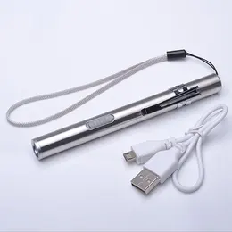 Product image of Mini LED Flashlight with USB Charging Interface, Portable, Long-Range