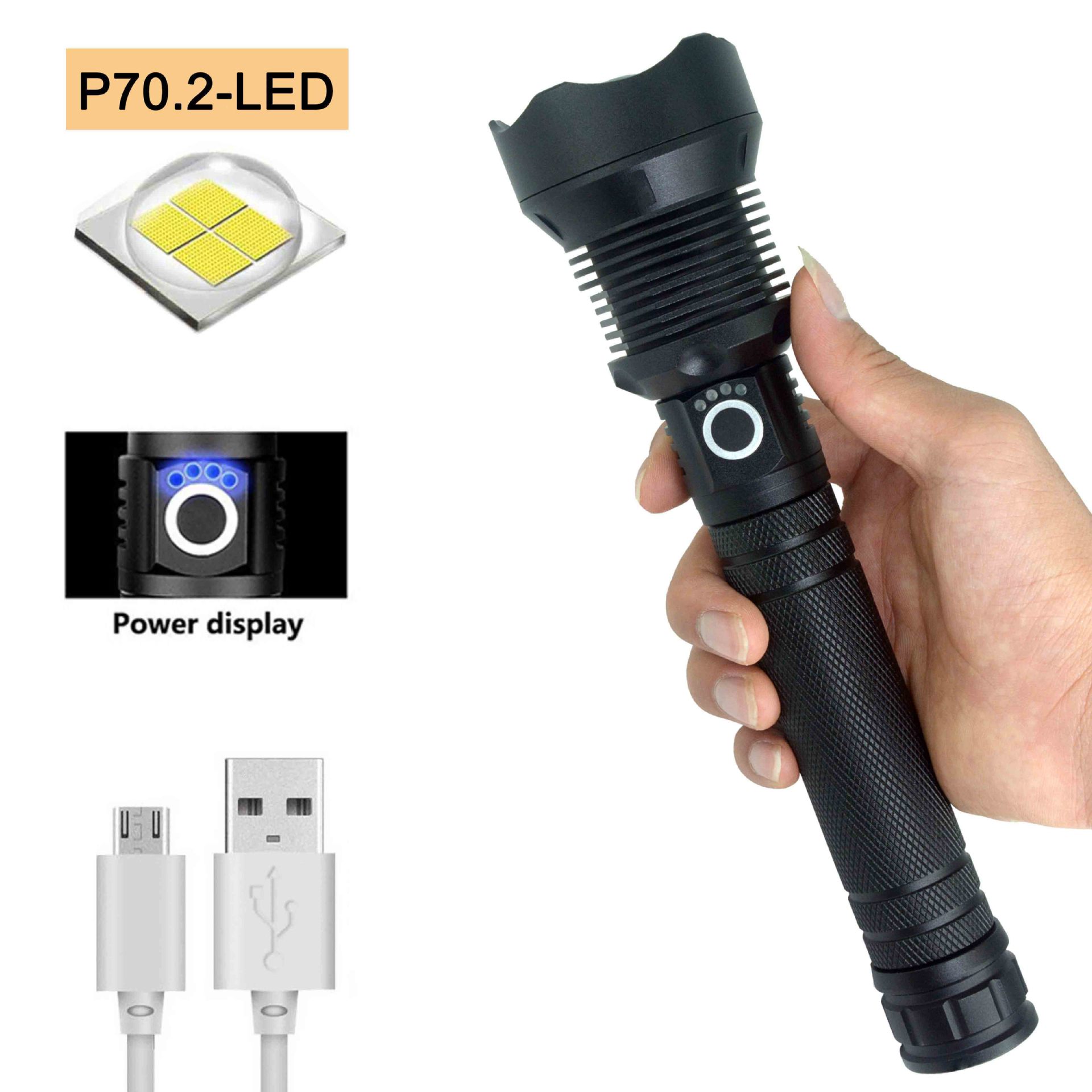 Main product image of USB Rechargeable Industrial Work Flashlight