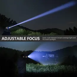 Product image of P50 LED USB Rechargeable Zoomable Work Flashlight