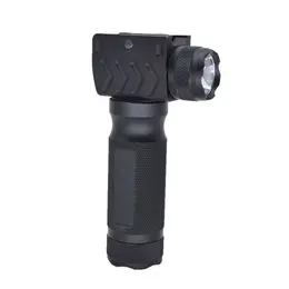 Product image of Handheld Tactical Flashlight with Integrated Red Laser and 20mm Mount