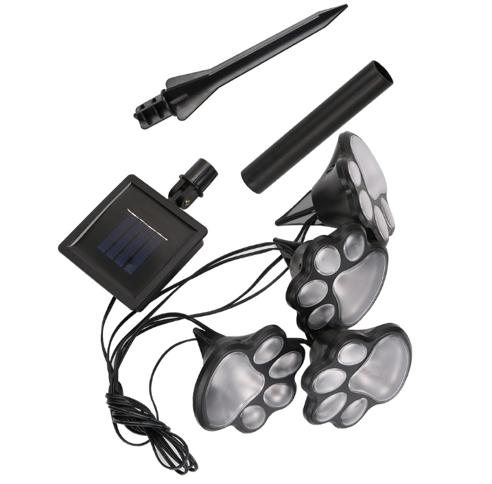 Main product image of Outdoor 4 LED Solar Animal Paw Path Light