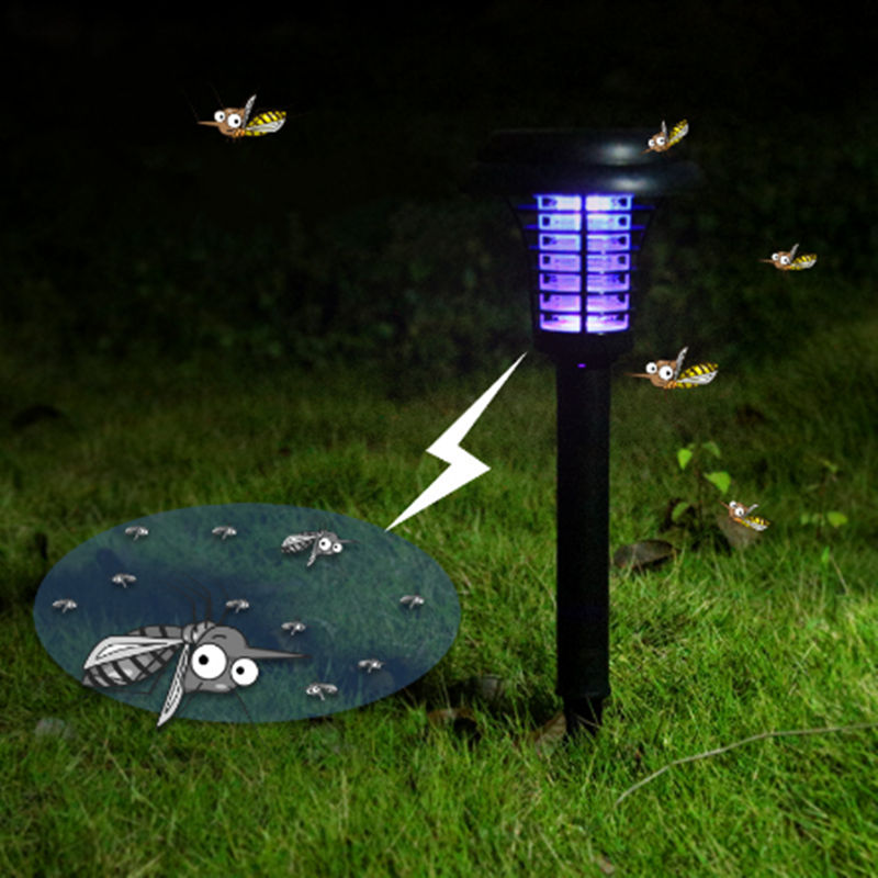 Main product image of Solar LED Rechargeable Electronic Insect Zapper Lamp for Outdoor Garden