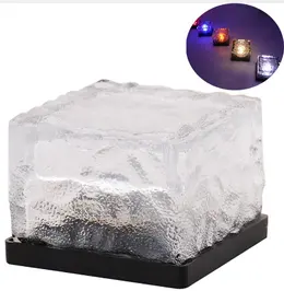 Product image of Waterproof Solar LED Crystal Glass Ice Brick Outdoor Ground Light