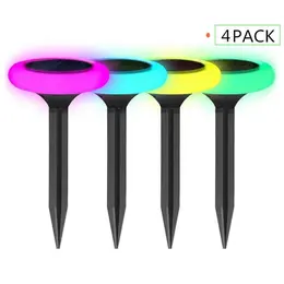 Product image of RGB Round Solar-Powered Outdoor Lawn Lights