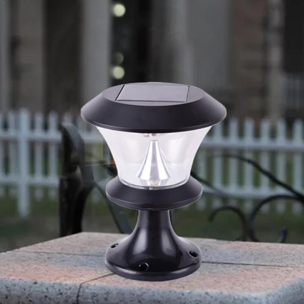 Main product image of 8-LED Round Solar-Powered Outdoor Column Light Fixture