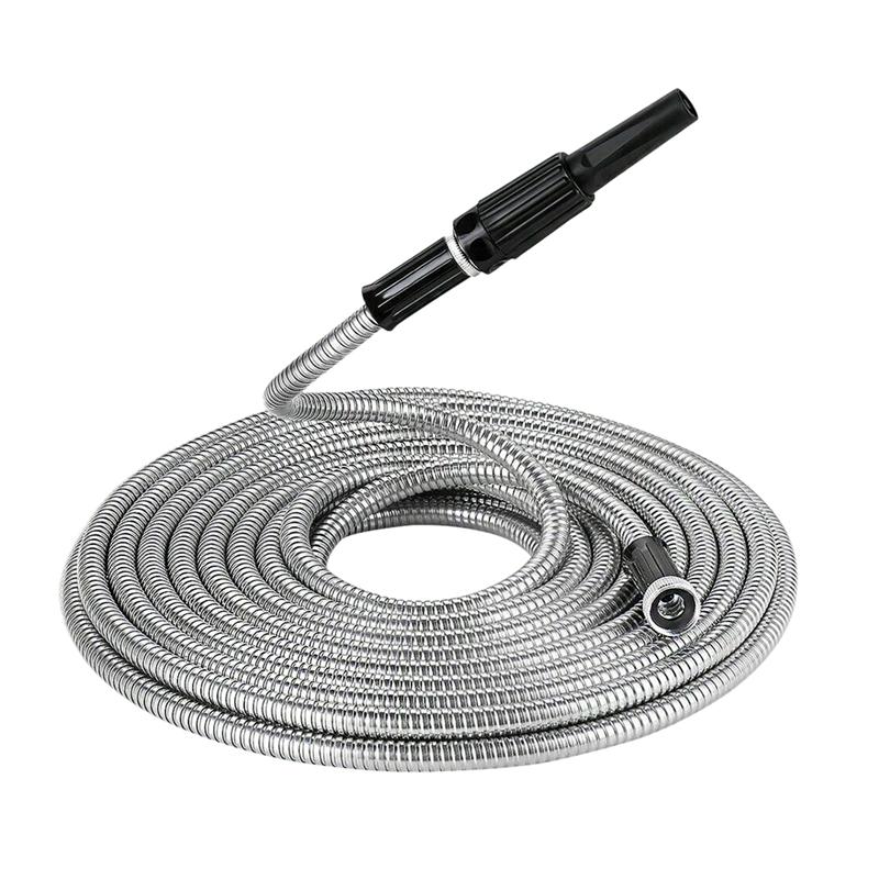 Main product image of Stainless steel garden hose, flexible, for general outdoor watering tasks